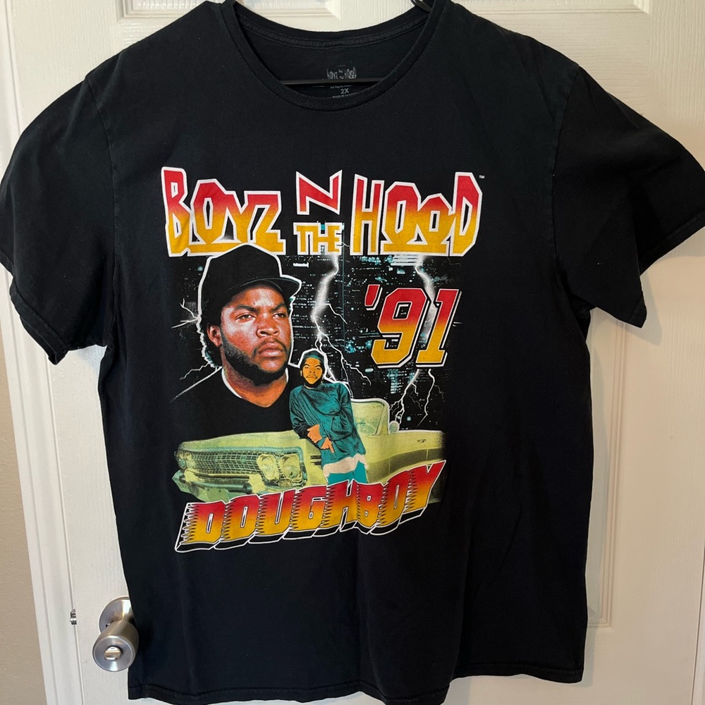 Boyz N the Hood '91 Graphic Tee - Black with Yellow & Red Print